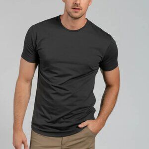 Bylt Premium Basics Drop Cut Tee in Dark Charcoal
